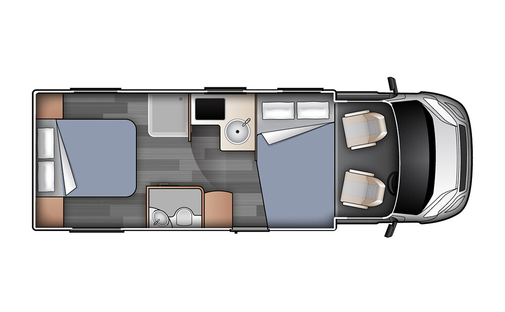 Carado T449 floorplan in night mode 