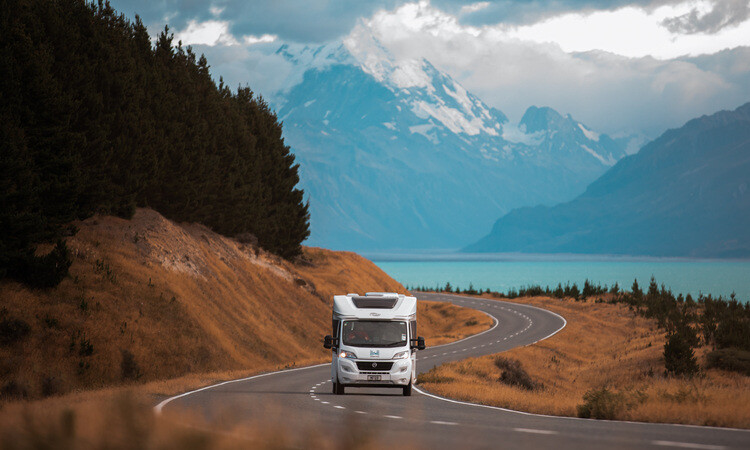 A Wilderness Motorhome being driven on the open road