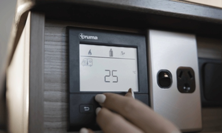 The central heating control system of a motorhome