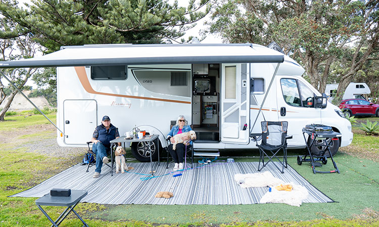 Craig and Sue Pine with their  Bürstner Lyseo TD736 