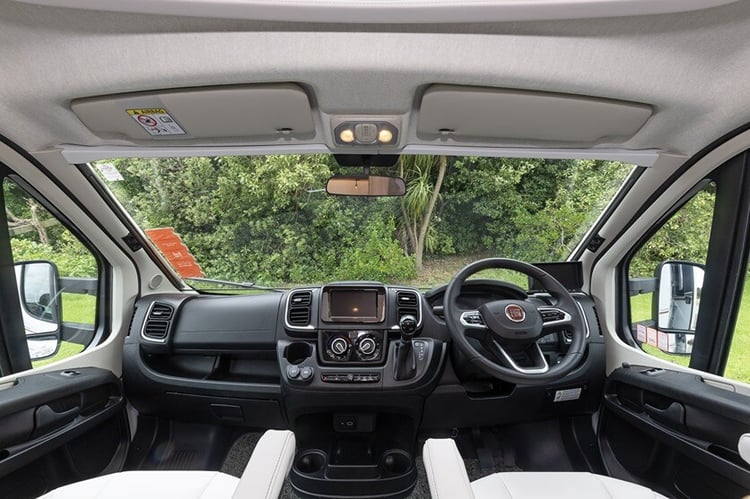 The cab of the Bürstner Lyseo TD736 with Fiat Ducato chassis