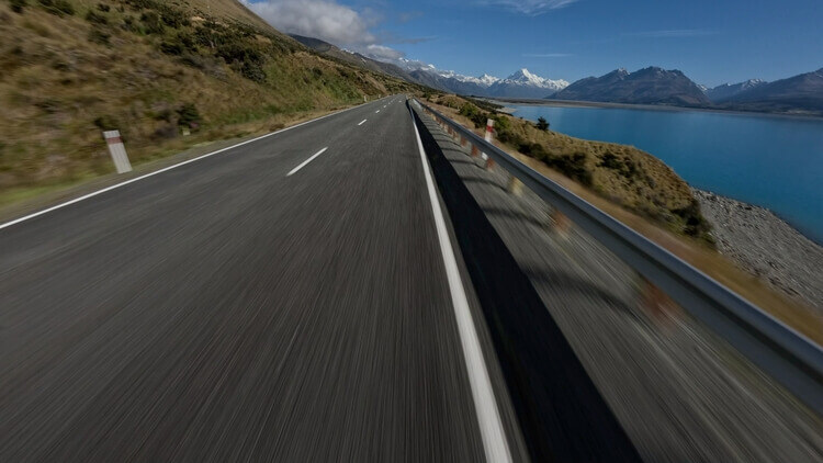 Road in South Island of NZ