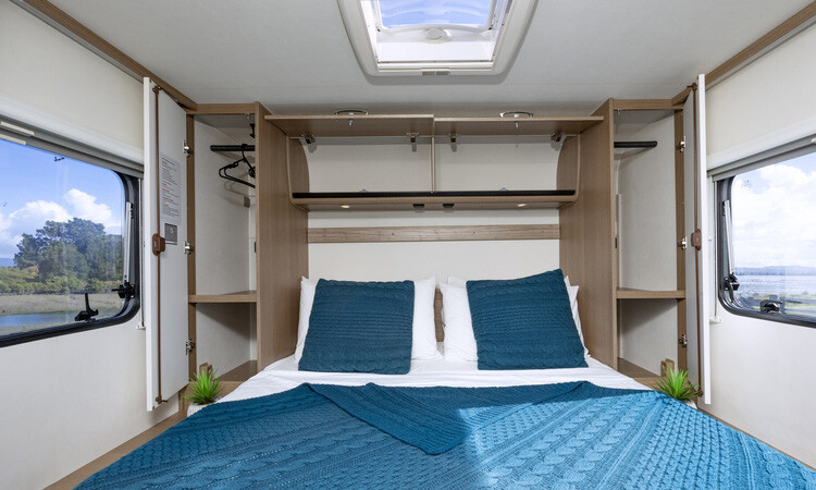 Assessing a motorhomes bedroom to confirm they are functioning well