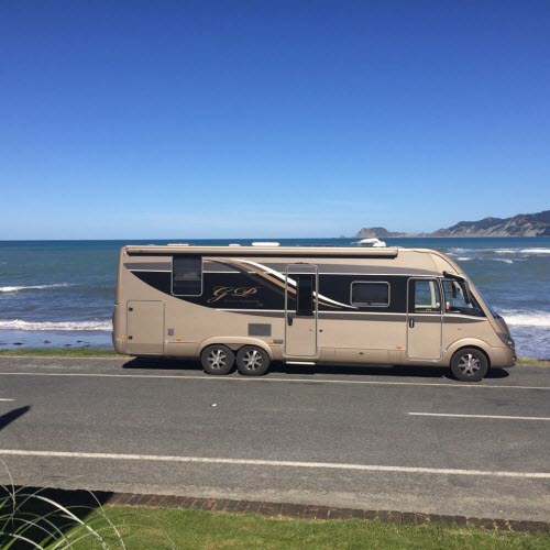 Grand Panorama parked by the sea